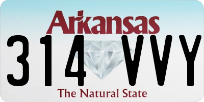AR license plate 314VVY