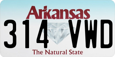 AR license plate 314VWD