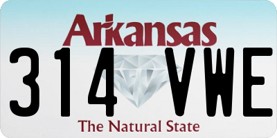AR license plate 314VWE