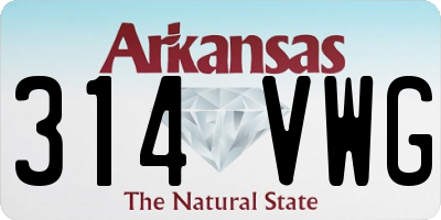AR license plate 314VWG
