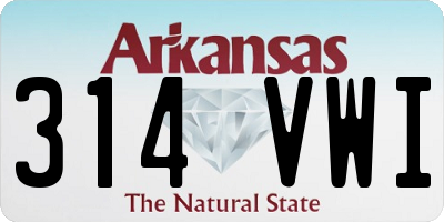 AR license plate 314VWI
