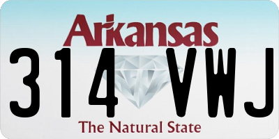 AR license plate 314VWJ