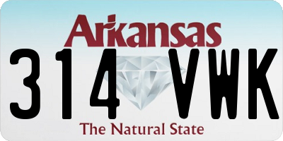 AR license plate 314VWK
