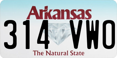 AR license plate 314VWO