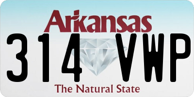 AR license plate 314VWP