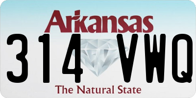 AR license plate 314VWQ