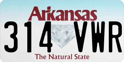 AR license plate 314VWR