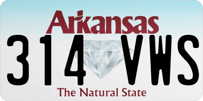 AR license plate 314VWS
