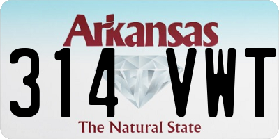 AR license plate 314VWT