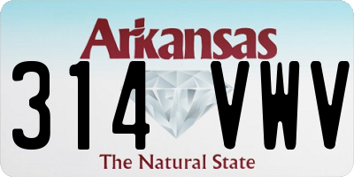 AR license plate 314VWV