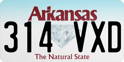 AR license plate 314VXD