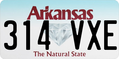 AR license plate 314VXE