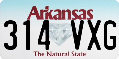 AR license plate 314VXG