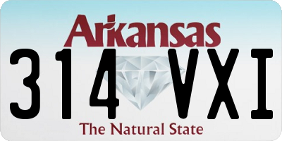 AR license plate 314VXI