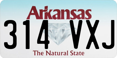 AR license plate 314VXJ