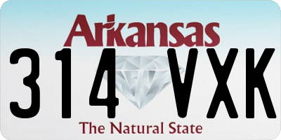 AR license plate 314VXK