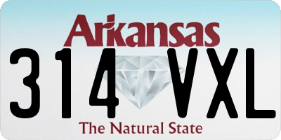 AR license plate 314VXL