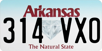 AR license plate 314VXO