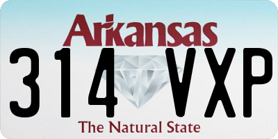 AR license plate 314VXP