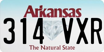 AR license plate 314VXR