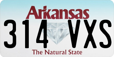 AR license plate 314VXS