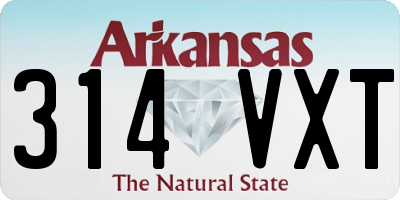 AR license plate 314VXT