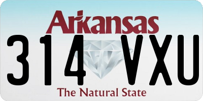 AR license plate 314VXU