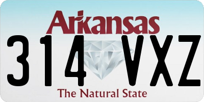 AR license plate 314VXZ