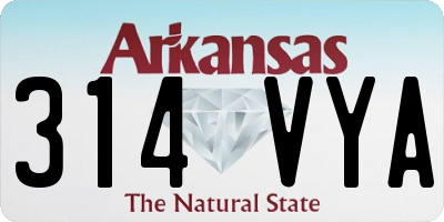 AR license plate 314VYA