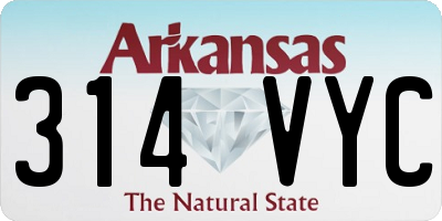 AR license plate 314VYC