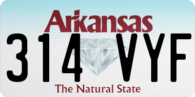 AR license plate 314VYF