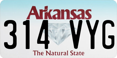 AR license plate 314VYG