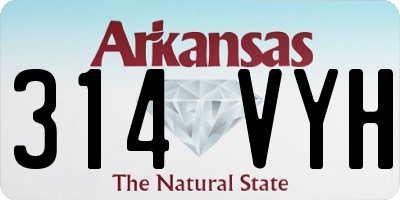 AR license plate 314VYH