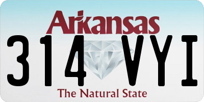 AR license plate 314VYI