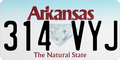 AR license plate 314VYJ