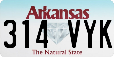 AR license plate 314VYK