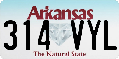 AR license plate 314VYL
