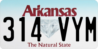 AR license plate 314VYM