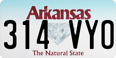 AR license plate 314VYO