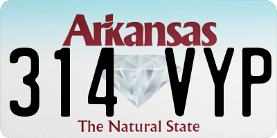 AR license plate 314VYP