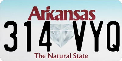 AR license plate 314VYQ