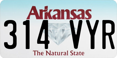 AR license plate 314VYR