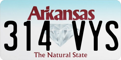 AR license plate 314VYS