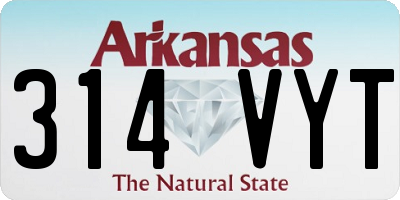 AR license plate 314VYT