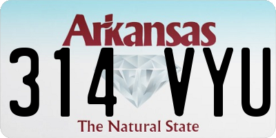 AR license plate 314VYU
