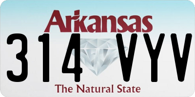 AR license plate 314VYV