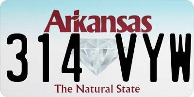 AR license plate 314VYW