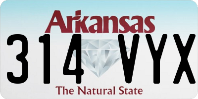 AR license plate 314VYX