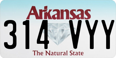 AR license plate 314VYY