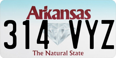 AR license plate 314VYZ
